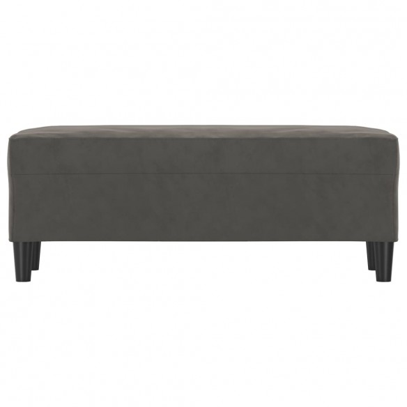 Banc Gris foncé 100x35x41 cm Velours