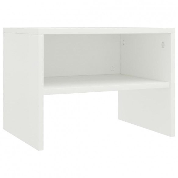 Tables de chevet 2 pcs Blanc 40x30x30 cm Bois d'ingénierie