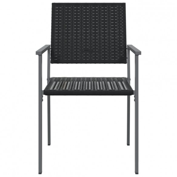 Chaises de jardin lot de 2 noir 54x62,5x89 cm résine tressée