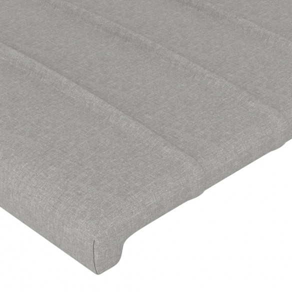 Tête de lit à LED Gris clair 93x16x118/128 cm Tissu