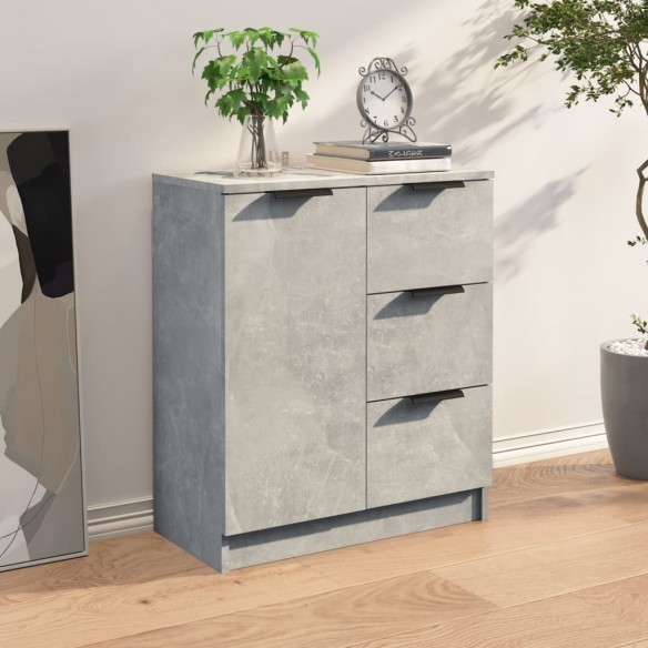 Buffet Gris béton 60x30x70 cm Bois d'ingénierie