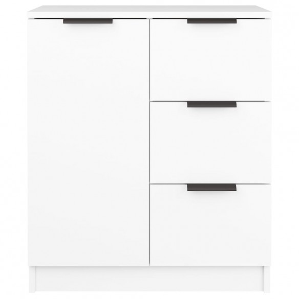 Buffets 2 pcs Blanc 60x30x70 cm Bois d'ingénierie