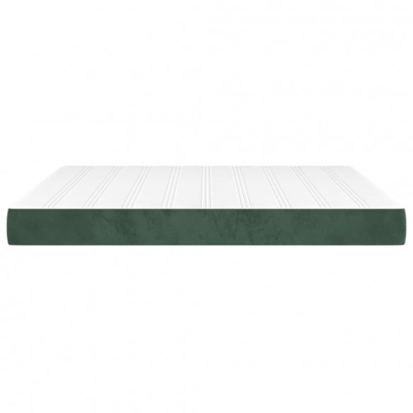 Matelas de lit à ressorts ensachés Vert foncé 160x200x20 cm