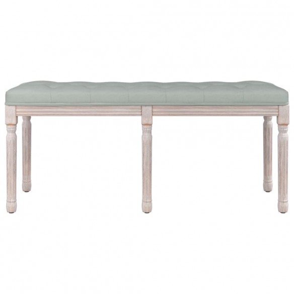 Banc Gris clair 110x40x49 cm Velours