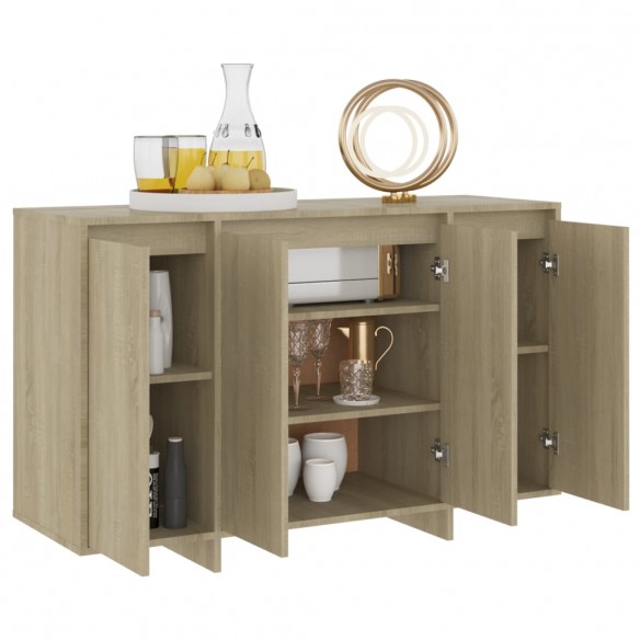 Buffet chêne sonoma 120x41x75 cm bois d'ingénierie