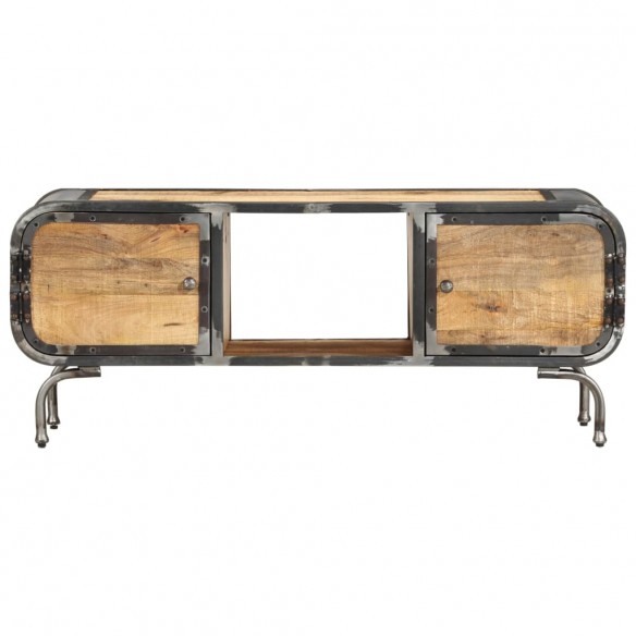 Meuble TV 110x30x42 cm Bois massif de manguier