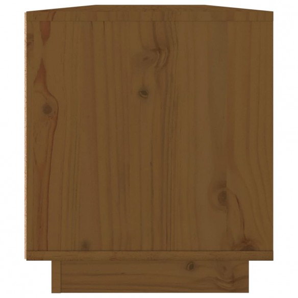 Meuble TV Marron miel 110x34x40 cm Bois de pin massif