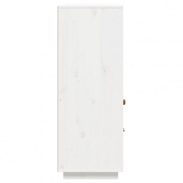 Buffet haut Blanc 100x40x108,5 cm Bois massif de pin