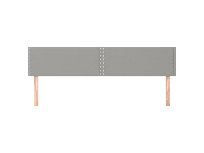 Têtes de lit 2 pcs Gris clair 100x5x78/88 cm Tissu