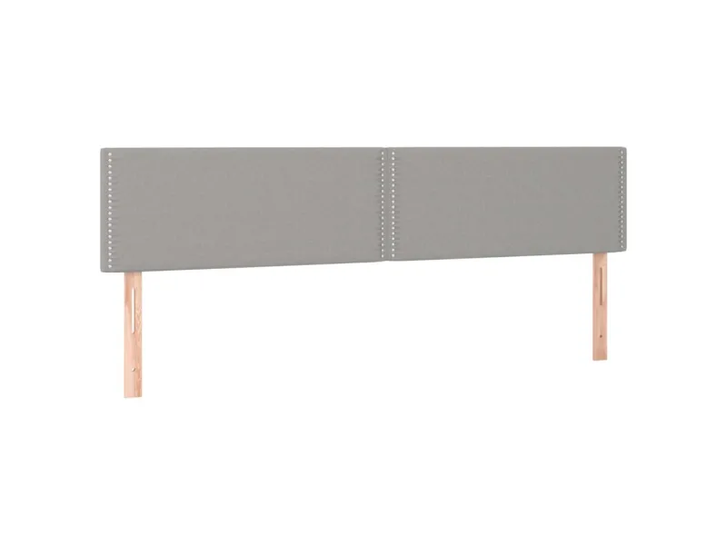 Tête de lit à LED Gris clair 200x5x78/88 cm Tissu