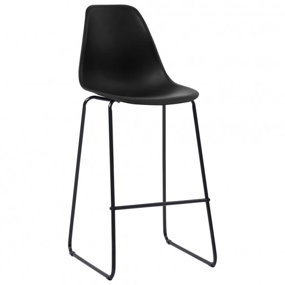 Chaises de bar lot de 2 noir plastique