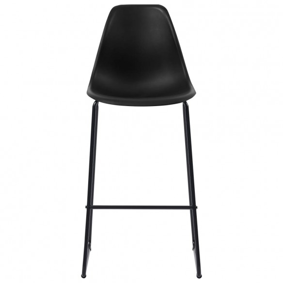 Chaises de bar lot de 2 noir plastique