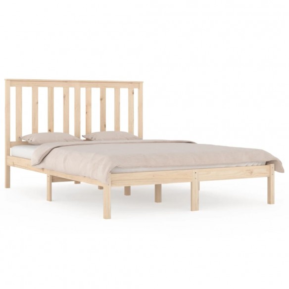 Cadre de lit bois de pin massif 120x190 cm petit double