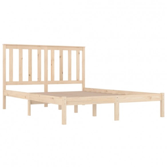 Cadre de lit bois de pin massif 120x190 cm petit double