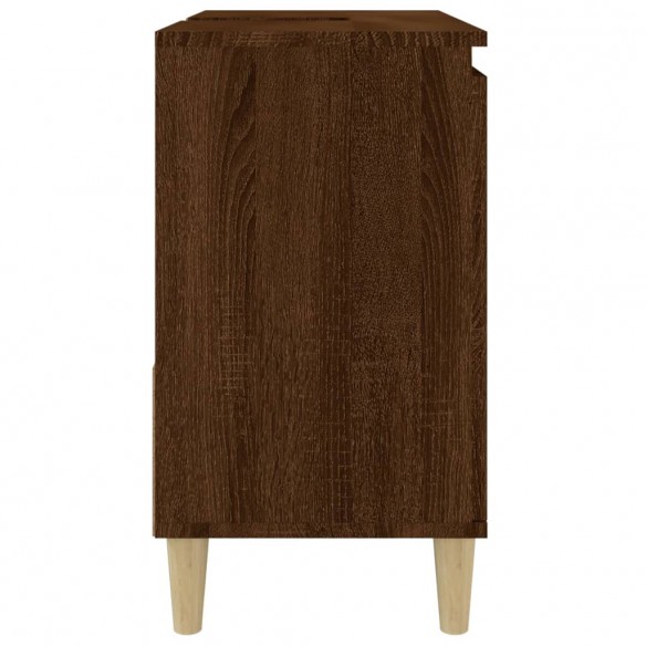 Armoire de bain chêne marron 65x33x60 cm bois d'ingénierie