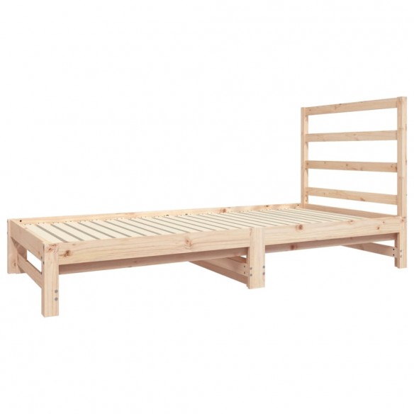 Lit coulissant 2x(90x190) cm Bois de pin massif