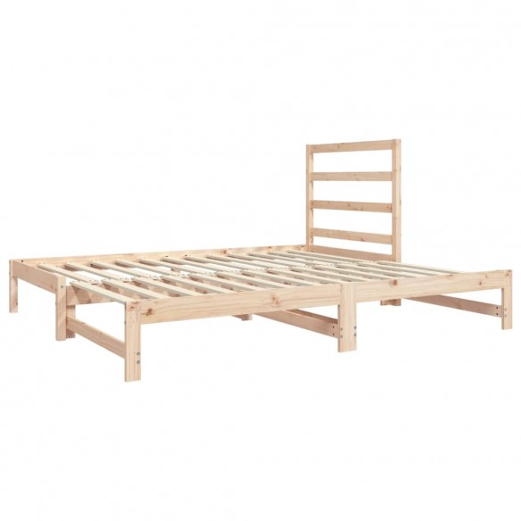 Lit coulissant 2x(90x190) cm Bois de pin massif