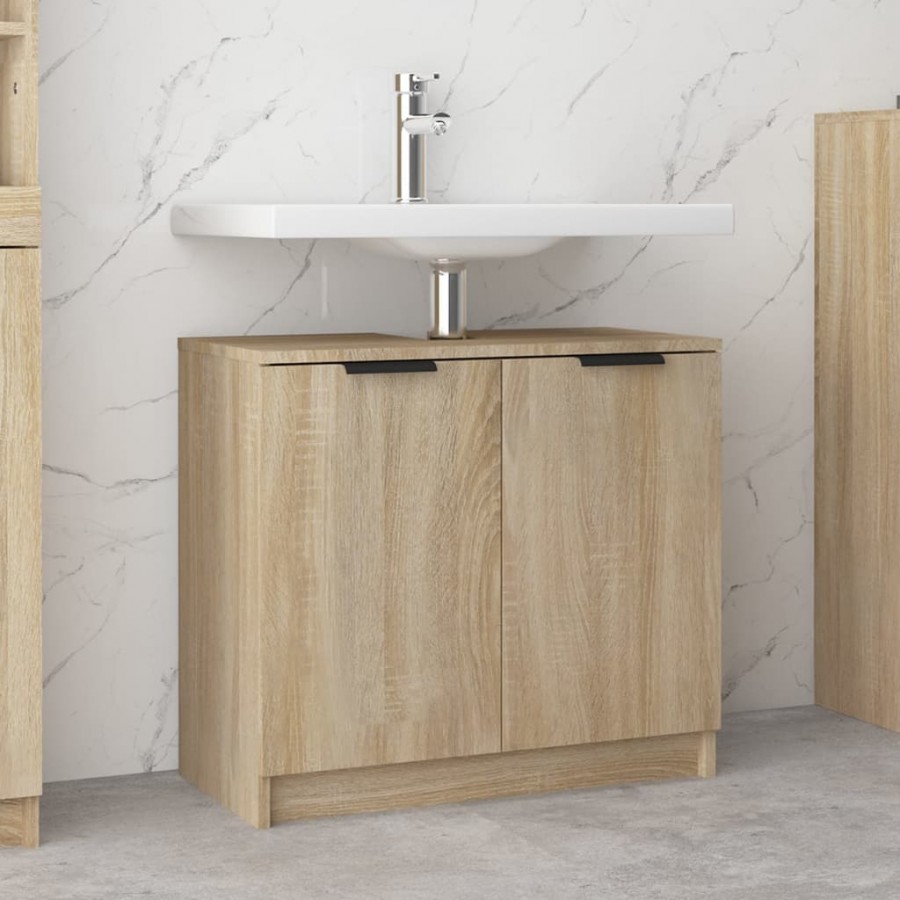 Armoire salle de bain Chêne sonoma 64,5x33,5x59 cm