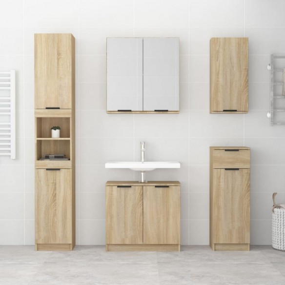 Armoire salle de bain Chêne sonoma 64,5x33,5x59 cm