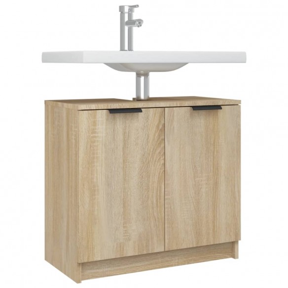 Armoire salle de bain Chêne sonoma 64,5x33,5x59 cm