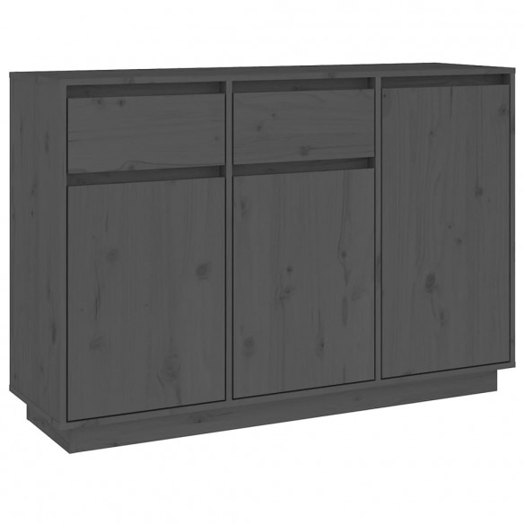 Buffet Gris 110x34x75 cm Bois massif de pin