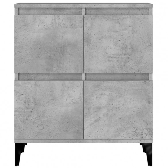 Buffets 3 pcs gris béton 60x35x70 cm bois d'ingénierie