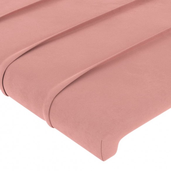 Têtes de lit 4 pcs Rose 100x5x78/88 cm Velours