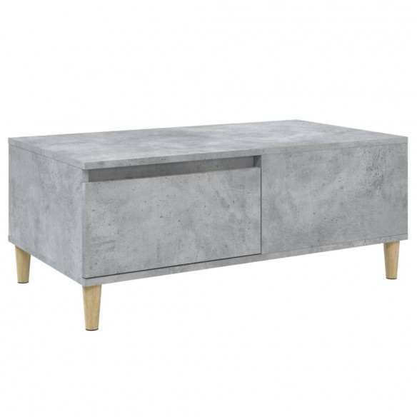 Table basse Gris béton 90x50x36,5 cm Bois d'ingénierie