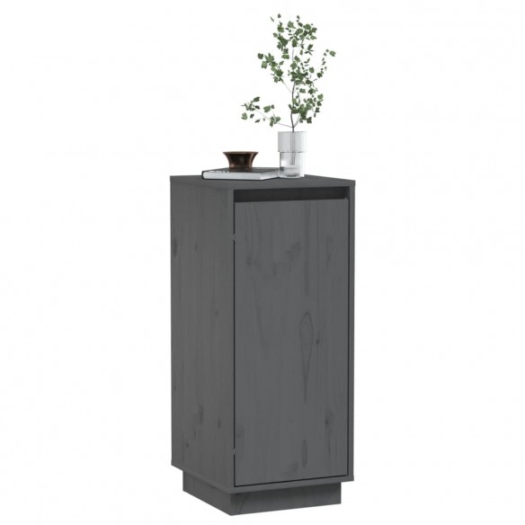 Buffet Gris 31,5x34x75 cm Bois massif de pin