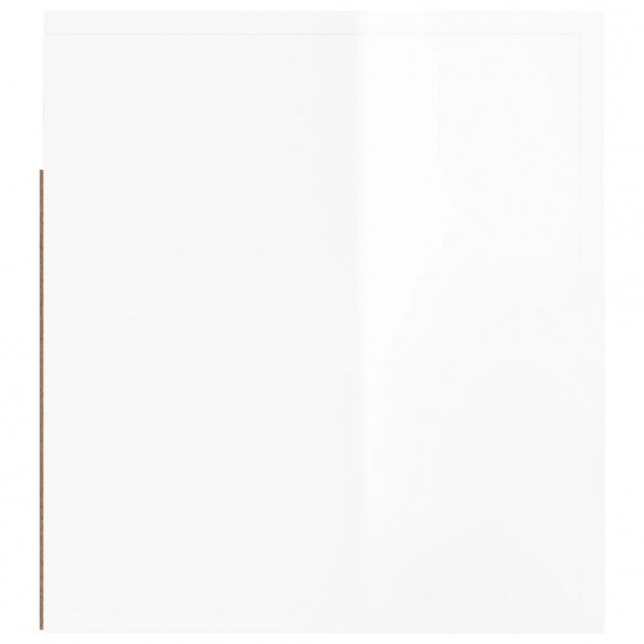 Tables de chevet murales 2 pcs Blanc brillant 50x36x40 cm