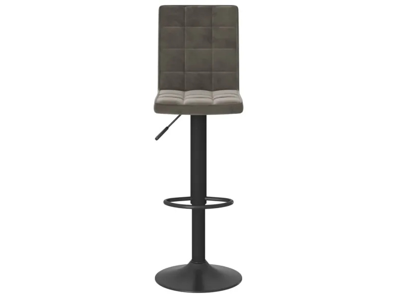 Tabourets de bar lot de 2 gris foncé velours