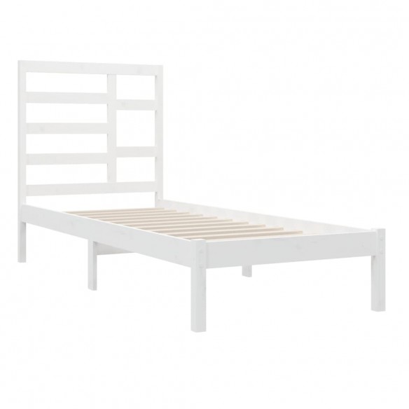 Cadre de lit Blanc Bois massif 90x200 cm