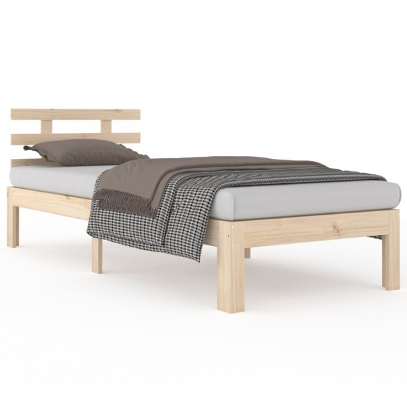 Cadre de lit bois massif 90x190 cm simple