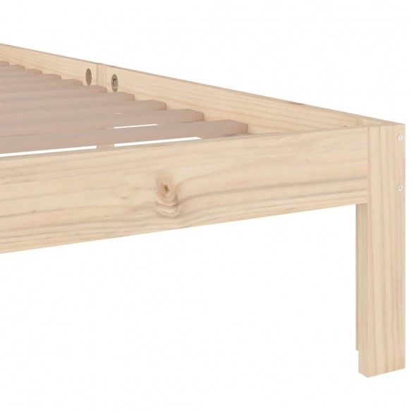 Cadre de lit bois massif 90x190 cm simple