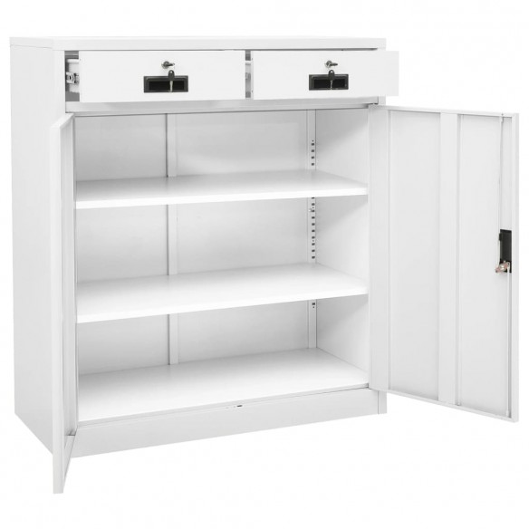 Armoire de bureau Blanc 90x40x102 cm Acier