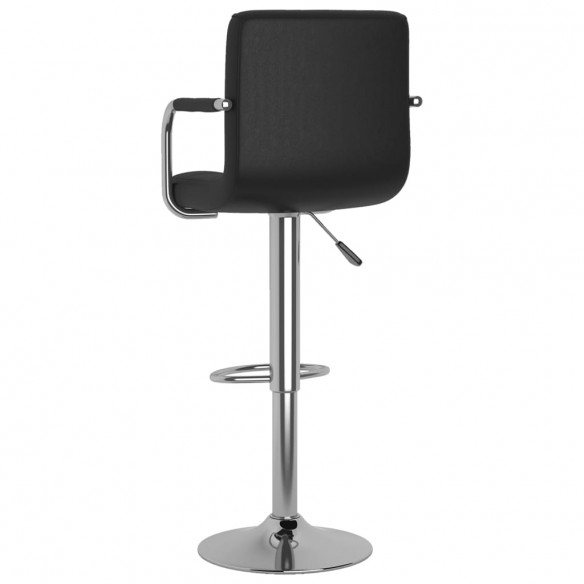 Tabourets de bar lot de 2 noir similicuir