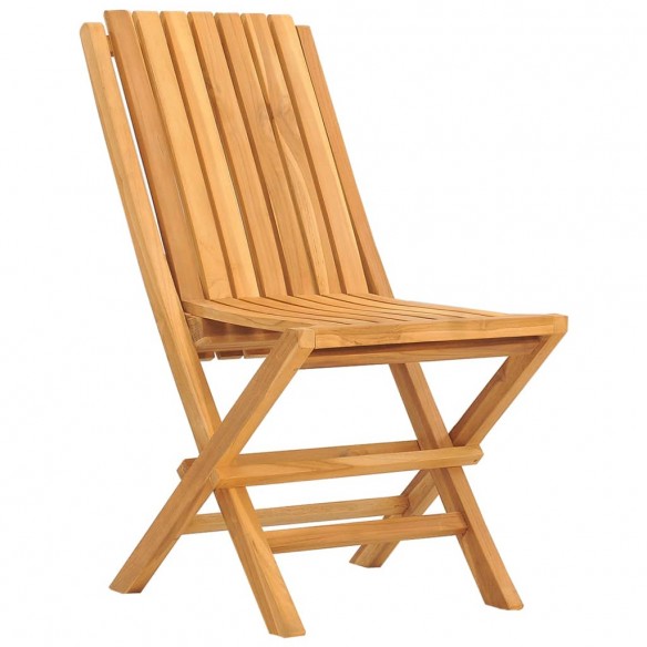 Chaises de jardin pliantes 6 pcs 47x47x89 cm bois massif teck