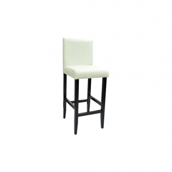 Tabourets de bar lot de 2 blanc similicuir