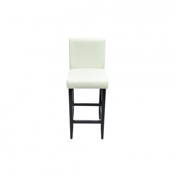 Tabourets de bar lot de 2 blanc similicuir