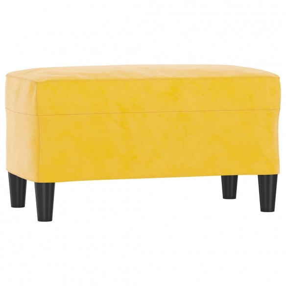 Banc Jaune 70x35x41 cm Velours