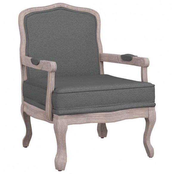 Fauteuil gris foncé 64x64x90 cm tissu