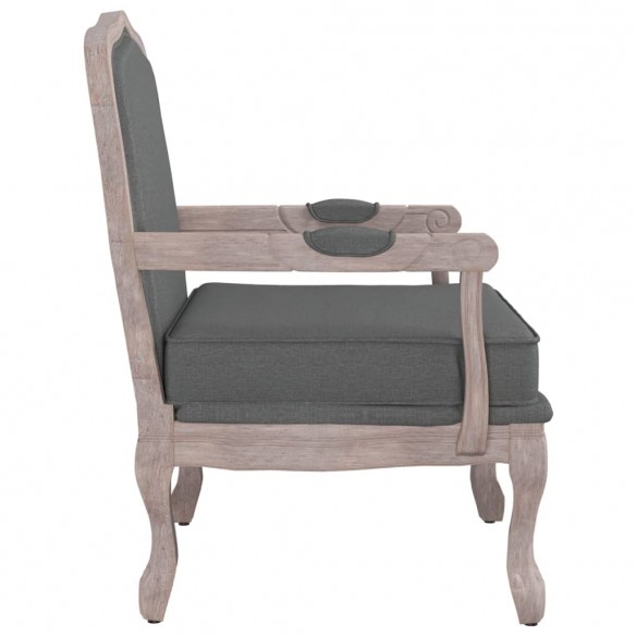 Fauteuil gris foncé 64x64x90 cm tissu