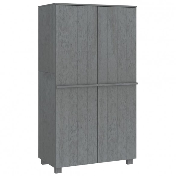 Garde-robe HAMAR Gris foncé 89x50x180 cm Bois massif de pin