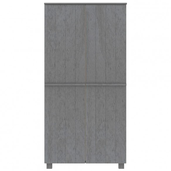 Garde-robe HAMAR Gris foncé 89x50x180 cm Bois massif de pin