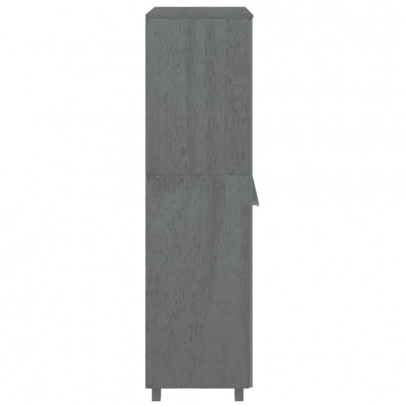 Garde-robe HAMAR Gris foncé 89x50x180 cm Bois massif de pin