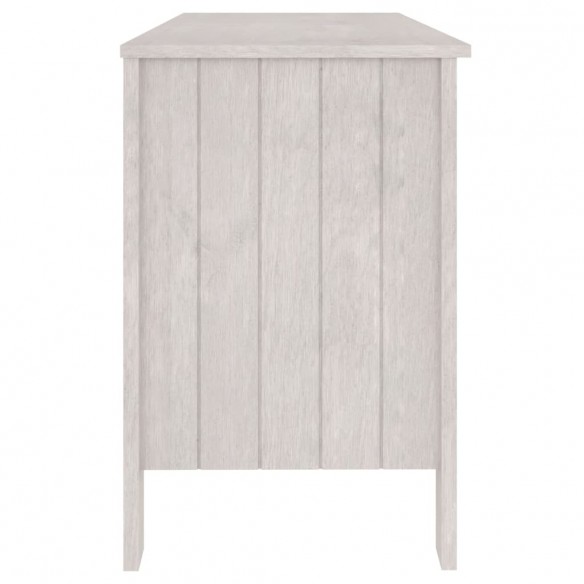 Bureau HAMAR Blanc 113x50x75 cm Bois massif de pin