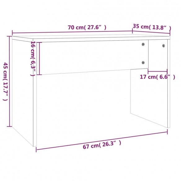 Ensemble de coiffeuse Blanc brillant 96x40x142 cm