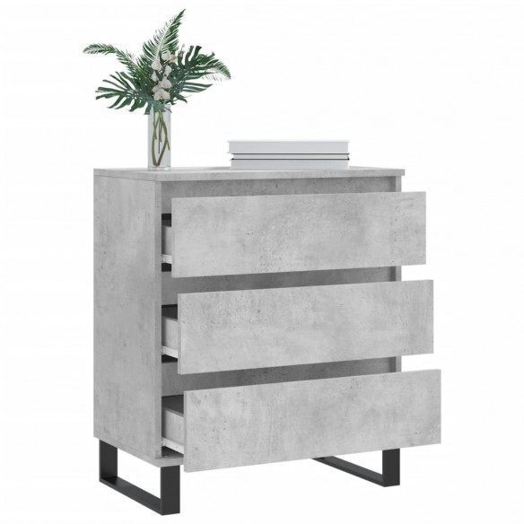 Buffet Gris béton 60x35x70 cm Bois d'ingénierie