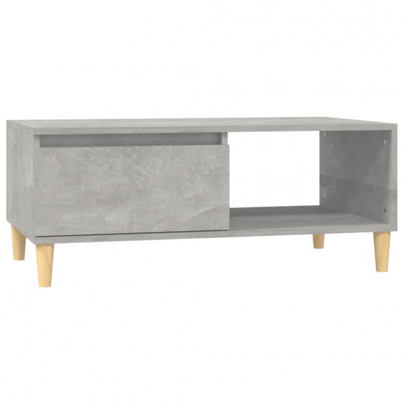 Table basse Gris béton 90x50x36,5 cm Bois d'ingénierie