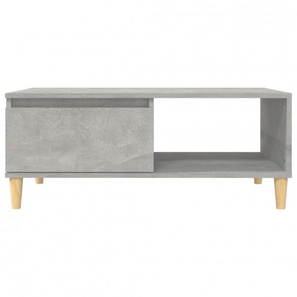 Table basse Gris béton 90x50x36,5 cm Bois d'ingénierie